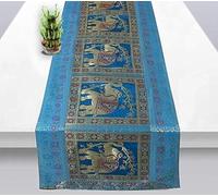 Real Online Seller Traditional Turquoise Silk Table Runner Decorative Silk Table Cloth Wedding Party Baby Shower Birthday Home Decor Holiday Decorations Table Cover 60X1 6 Inchs