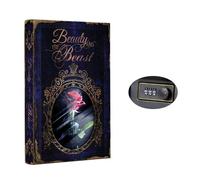 Real Pages Beauty and the Beast Cash Money Jewelry Safe Box Hidden Secret Compartment (Large Size, Combination Lock)