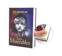 Real Paper Book Locking Booksafe with Key Lock Secret Box Money Hiding Box Collection Box(Les Miserables)