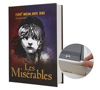 Real Paper Diversion Book Safe Storage Box, Dictionary Secret Safe with Code Lock/Key, flip Book Hidden Safe (M Key, Les Miserables)