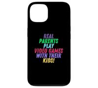 Real Parents Play Video Games With Their Kids Gamer Mom Dad Case for iPhone 13