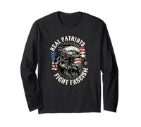 Real Patriots Fight Fascism Eagle USA Long Sleeve T-Shirt