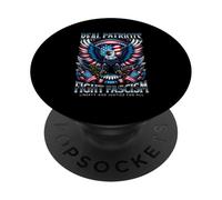 Real Patriots Fight Fascism Eagle USA PopSockets Adhesive PopGrip