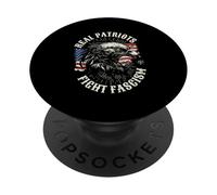 Real Patriots Fight Fascism Eagle USA PopSockets Adhesive PopGrip