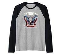 Real Patriots Fight Fascism Eagle USA Protest Raglan Baseball Tee