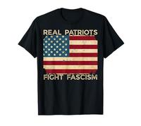 Real Patriots Fight Fascism nti Fascist Political Protest T-Shirt
