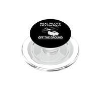Real Pilots Fly Ten Feet Off The Ground Crop Duster Aviation PopSockets PopGrip for MagSafe
