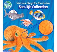 Real Planet Fishing Stuffed Animal - Sockeye Salmon Trout Bass Plush Stuffed Toy for Kids, Fishing Gifts for Men, Plush Freshwater Fish (Small Mouth B