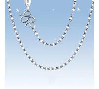 Real Platinum 950 Necklace Woman's 2.3mm Fashion Lips Chain/ 17inchL