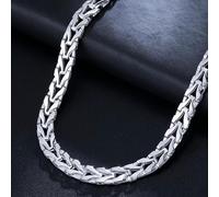 Real Pt950 Pure Platinum 950 Necklace Women Men 4.2mm Wheat Link Chain 24inchL