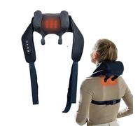 Real Relax Neck Massager for Neck Pain, Back Massager with Heat,Electric Massagers for Shoulder with Deep Shiatsu Nodes for Home Office, Car,Christmas Birthday Gifts for Women Men (Deep Blue)