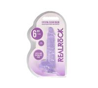Real Rock Realistic 6" Inch Dildos With Balls | Purple | Suction Cup Sex Toy