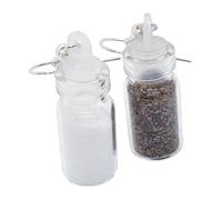 Real Salt & Pepper Pot Earrings - Mixed Up Dolly