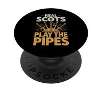 Real Scots Play The Pipes Scottish Pipers PopSockets Adhesive PopGrip