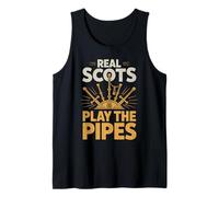 Real Scots Play The Pipes Scottish Pipers Tank Top