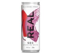 REAL Sec Alcohol-Free Sparkling - 12 x 250 ml Cans | Fermented First Flush Darjeeling Tea & Grape Skin | 100% Natural | Vegan & Gluten-Free | Gently Sparkling | Award-Winning | Made in the UK
