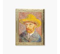 REAL SIC - Art Frame Enamel Pin - Premium Gold-Plated Frame with Famous Artist Masterpiece Prints, Van Gogh, Cezanne, Klimt, Rousseau - Perfect for Jackets, Hats, Backpacks, Gift Giving, and