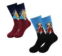Real Sic Fun Socks for Men and Women - Cozy Cotton Dress Socks with Colorful Designs - Cool, Casual, Wacky Patterned, Jesus & Jesus the Good Shepherd, One Size