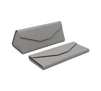 Real Sic Glasses Case for Men and Women - Magnetic Folding Hard Shell Sunglass Holder - Inspired by Solid Color, Light Grey (Large), One size
