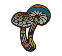 Real Sic Magic Mushroom Pin - Psychedelic, Psilocybin Fungi Trippy Enamel Pin - Trippy, Colorful, Festival Lapel Pin for Hats, Backpacks, Jackets, Bags & Tops, Iron UV Printing, no gemstone