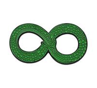 Real Sic Ouroboros Enamel Pin - Black Metal Snake Pin - Halloween/Occult/Witch/Alchemy/Tarot Lapel Pin for Jackets, Backpacks, Bags, Hats & Tops (Green)