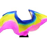 Real Silk Belly Dance Veils Women Belly Dance Veil Scarf Silk Veil Belly Dance Red orange yellow 25(24,90x200cm)