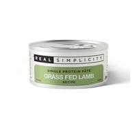 Real Simplicity Wet Cat Food Cans, Grain Free Single Protein Pate with Real Meat Shreds, Complete & Balanced, Grass Fed Lamb, Supports Brain Function, 24 x 79g