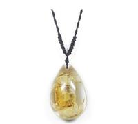 Real Small Crab Necklace in Clear Resin, Adjustable Beach Jewellery