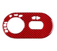 Real Soft Carbon Fiber Sticker For Seat For Ibiza 6l 2003-2008 LHD Car Headlight Switch Frame Panel Accessories Carbon(Red Carbon)