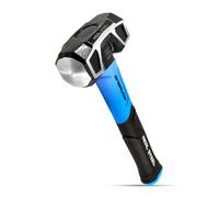 REAL STEEL 0508 Rubber Grip Forged Jacketed Graphite Drilling Sledge Hammer for Striking 3 lb