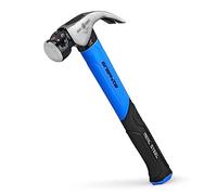 REAL STEEL 16 Oz Jacketed Graphite Magnetic Head Curved Claw Hammer with Non-Slip Cushion Grip Framing Hammer Smooth Face with Smooth Face 0501