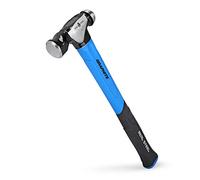 REAL STEEL Ball Peen Hammer 24 Oz with Non-Slip Cushion Grip Jacketed Graphite Forged Ball Pein Hammer 0505