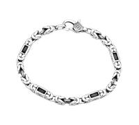 Real Sterling Silver Bracelet 5MM Byzantine Chain Bracelets for Men 20CM