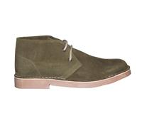 Roamers Men's Real Suede Round Toe Unlined Desert Boots - Khaki - Khaki - 3 UK