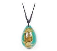 Real Surfers Sea Life Crab Crustacean Beach Charm Necklace AQUA - Adjustable Length