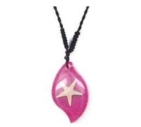 Real Surfers Sea Life Starfish Teardrop Necklace Charm PINK