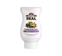 RE'AL Syrups Passion Fruit Puree Infused Fruit Syrup, Great for Cocktails, Cooking, Baking and Desserts, 500 ml