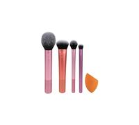 REAL TECHNIQUES,5 Count (Pack of 1) Everyday Essentials Makeup Brush Complete Face Set (Miracle Complexion Sponge, Expert Face, Blush, Setting and