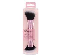 Real Techniques Angled Fan Finishing Brush, Dual-Sided Makeup Tool for Blush, Bronzer & Contour, 2-in-1 Face Brush for Liquid, Cream & Powder, Vegan & Cruelty-Free, Travel-Friendly, 1 Count