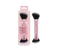 Real Techniques Angled Fan Finishing Brush, Synthetic Bristles, 2-in-1 | Dual-Sided Face Brush for Liquid, Cream & Powder Makeup, Seamless Blending of Bronzer, Blush & Contour, Vegan & Cruelty-Free