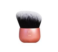 Real Techniques Angled Kabuki Brush, For Body Bronzer or Foundation Application, Handless Makeup Blender, Dense, Synthetic Bristles, Aluminum Handle, Vegan & Cruelty-Free, Orange, 1 Count