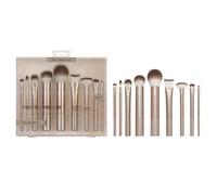 REAL TECHNIQUES Au Naturale Makeup Brush Kit, For Foundation, Powders, and Concealers, Premium Quality Face Brushes, 9 Piece Set, Gold