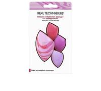Real Techniques Berry Pop Miracle Complexion Sponge & Mini Sponges Kit, 4 Piece Set, Makeup Blending Sponges, For Foundation, Concealer, & Other Cream Products, Full Coverage, Streak Free