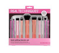 Real Techniques Blends Set, 10-Piece Makeup Brush Collection with Beauty Bag for Face and Eye, Use with Liquid, Cream, or Powder, Vegan, Cruelty-Free,