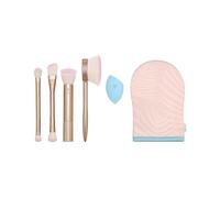 REAL TECHNIQUES Endless Summer Makeup Brush Kit, Face Brushes, For Foundation and Powder, Premium Quality, 6 Piece Set, Pink