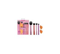 Real Techniques Everyday Essentials + Makeup Sponge Kit, 4 Makeup Brushes and 2 Makeup Blender Sponges,Blush, Bronzer, Eyeshadow, and Powder,
