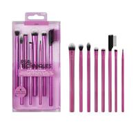 Real Techniques Everyday Eye Essentials Makeup Brush Set, Eye Brushes for Liner, Eyeshadow, Brows, and Lashes, Travel, Friendly, Synthetic Bristles,