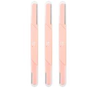 Real Techniques Face and Brow Razors, Exfoliating Dermaplaning, Women's Face Razor, Multipurpose Facial Razors, Precision Trimming for Peach Fuzz, 3 Piece Set, Orange