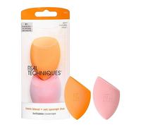 Real Techniques Iconic Blend + Set Sponge Duo, 2-Piece | Miracle Complexion & Miracle Powder Sponges, for Liquid, Cream & Powder Makeup, Vegan, Cruelty-Free & Latex-Free