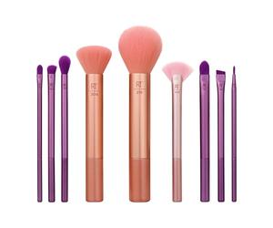Real Techniques Insta Artist Brush Kit, Face, Ch ye Tools, Makeup Set for foundation, blush, bronzer, concealer, and eyeshadow, professional quality applicators, 9 Piece Set